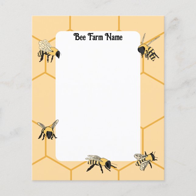 Bees Honeypeb Bee Farm papier (Devant)