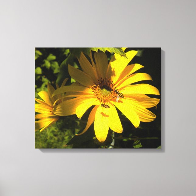 Bees N Tournesols Toile Enveloppée (Recto)