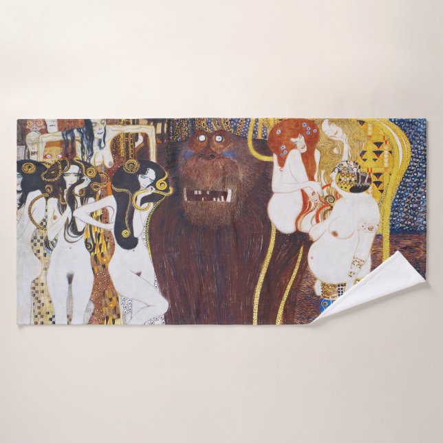 Beethoven Frieze (détail), Gustav Klimt (Serviette de bain)