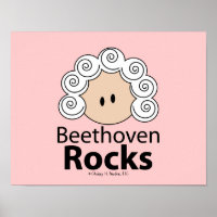 Beethoven Rocks Poster Beethoven