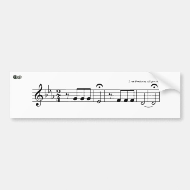 Beethoven Symphony No. 5 bumper Stickers (Devant)