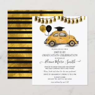 Béetle Budget Drive By Graduation Invitation