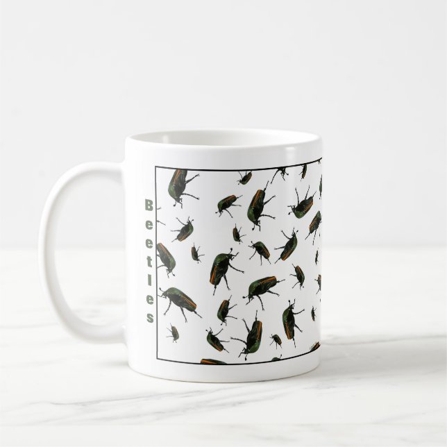 Beetle Bug Cafe Mug - Personnalisation optionnelle (Gauche)