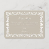 Beig Talavera Tile Diaper Raffle Invitation Insert