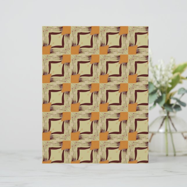 Beige and Maroon Tiles scrapbook paper (Debout devant)