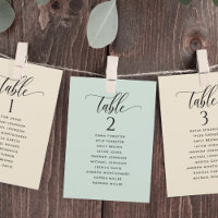 Beige Beurré, Cartes de plan de table avec noms de