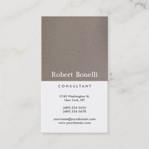 Beige Blanc Plaine moderne Carte de visite consult