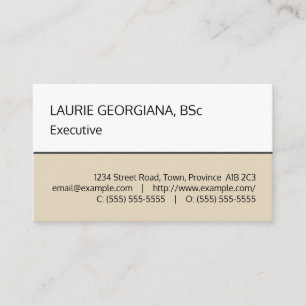 Beige, Blanc, Simple Carte de visite professionnel