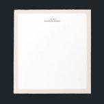Beige | Bloc-notes personnalisé au coeur simple<br><div class="desc">Ce bloc-notes personnalisé est doté d'un bord de couleur simple et d'un coeur mignon. Personnalisez le texte avec votre nom ou n'importe quel texte. Ce bloc-notes personnalisé sera un cadeau parfait pour un enseignant,  des amis ou vous-même. D'autres designs sont disponibles dans ma boutique BaraBomStudio. Merci!</div>