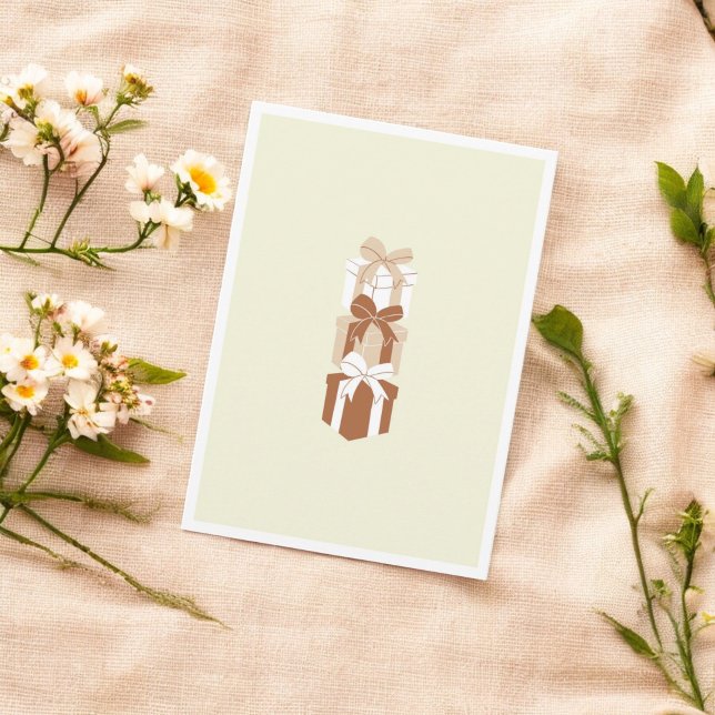 Beige Brown Vacances boîte cadeau Festif Elegance  (Créateur téléchargé)