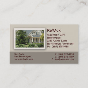 Beige de carte de visite de maison d'immobiliers