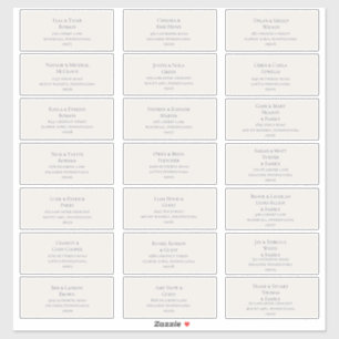 Beige et Dusty violet Étiquette de adresse invité