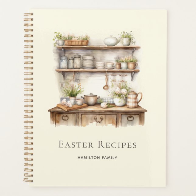 Beige Personalized Easter Recipes (Devant)