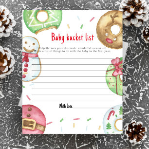 beignets de Noël cookies Liste des seaux pour bébé