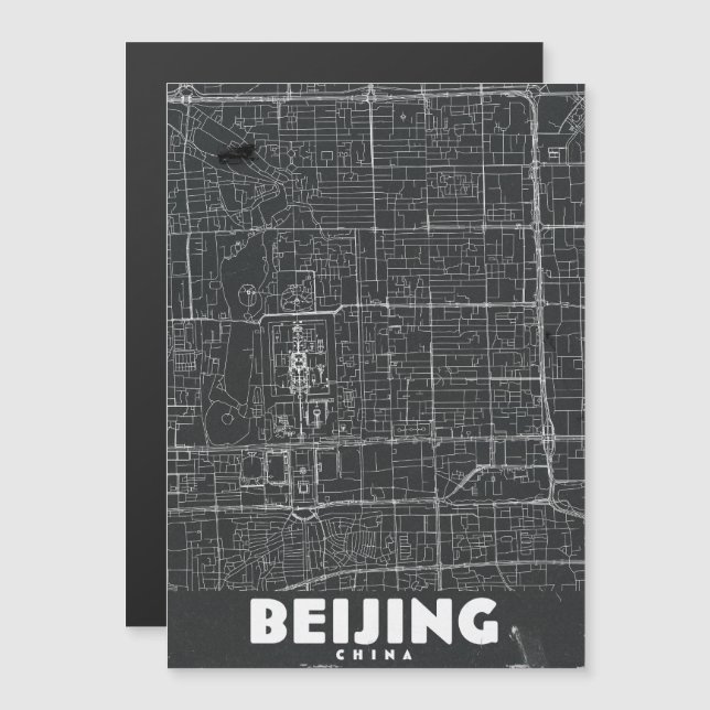 Beijing China Vintage Travel Map (Devant / Derrière)