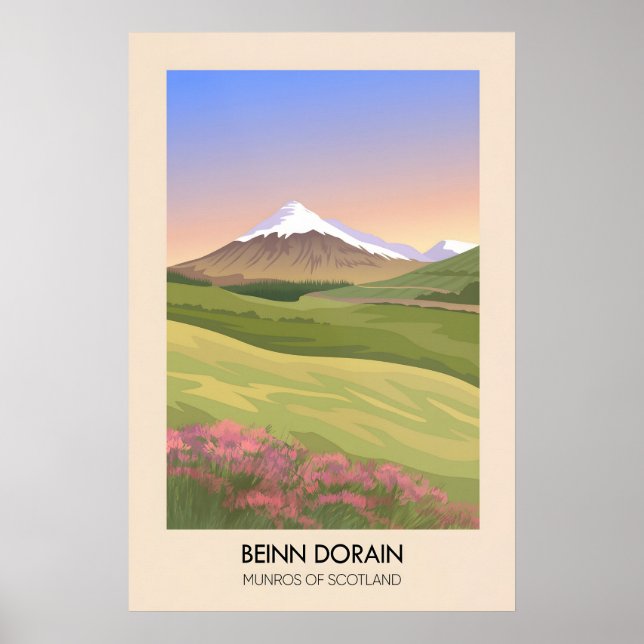 Beinn Dorain Munros of Scotland Poster (Devant)