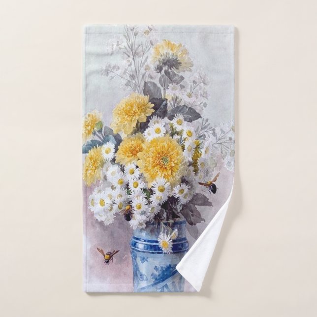 Bel Paul De Longpre Peintre Français (Serviette à main)