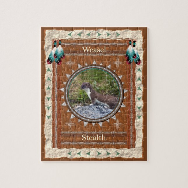 Belette - Puzzle en forme de Jigsaw avec une boîte (Vertical)