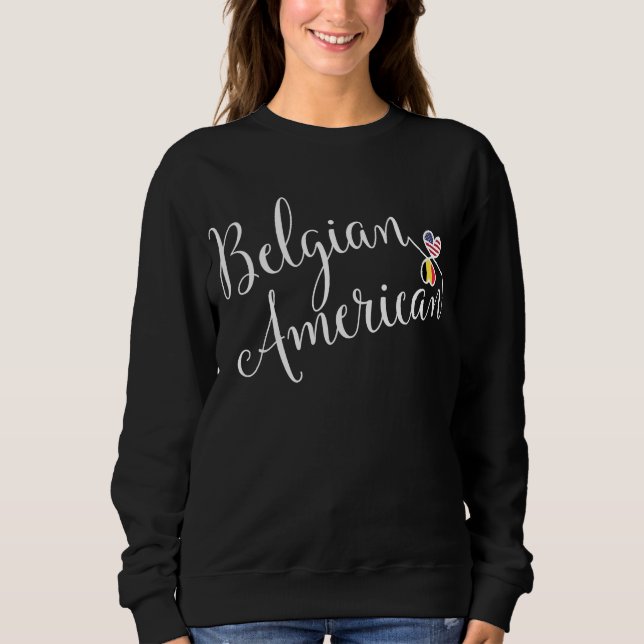 Belge Américain Entwinted Hearts Sweatshirt (Devant)