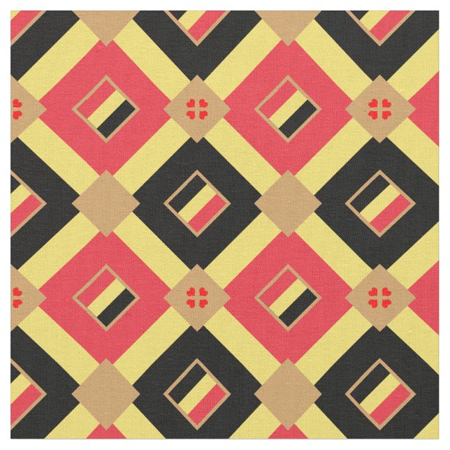 Belge Drapeau & Belgique Mode Tissu tendance (Fermer)