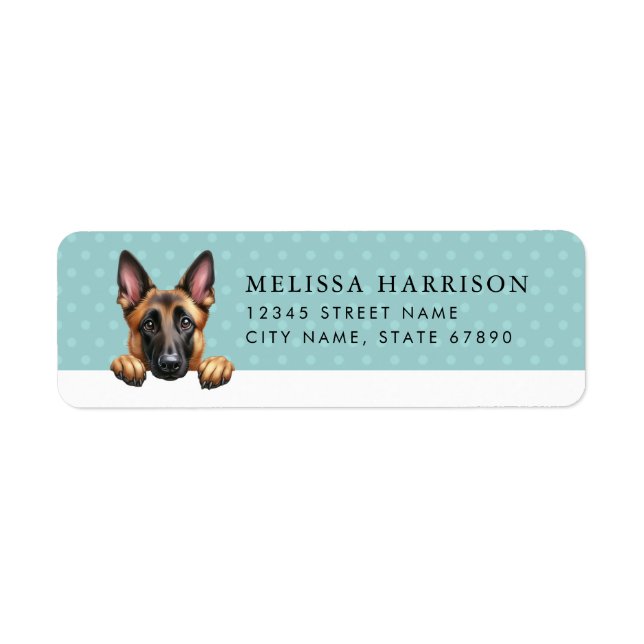 Belge Malinois Adresse de retour Étiquettes (Devant)