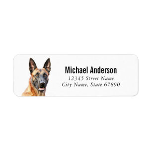 Belge Malinois Adresse de retour Étiquettes