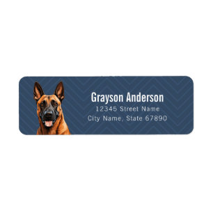 Belge Malinois Adresse de retour Étiquettes