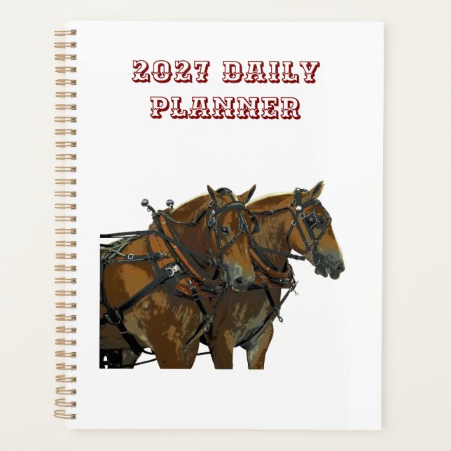 Belgian Draft Horse Daily Planner (Devant)