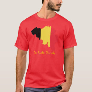 Belgique Drapeau Carte De Rode Duivels T-Shirt