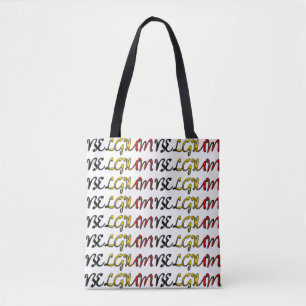 Belgique Drapeau Typographie de couleur sac de pay