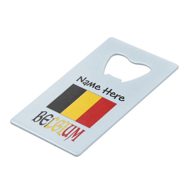 Belgique et Drapeau Belge Personnalisés  (Devant Angle)