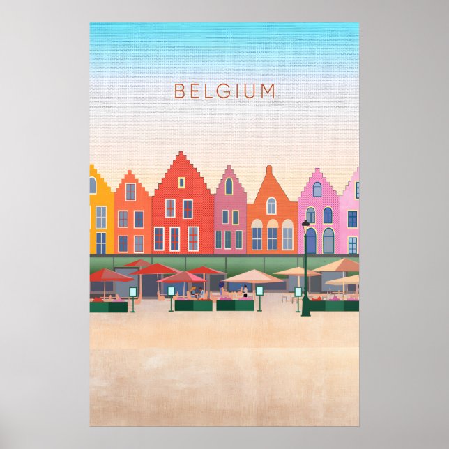 Belgium Minimal Travel Poster (Devant)