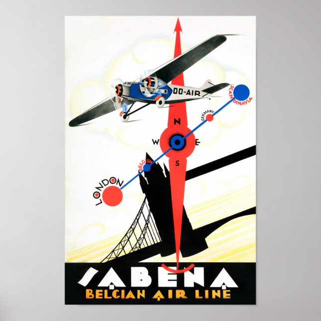 Belgium Vintage Travel Poster Restored (Devant)