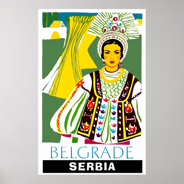 Belgrade, Serbie Affiche de voyage (Devant)