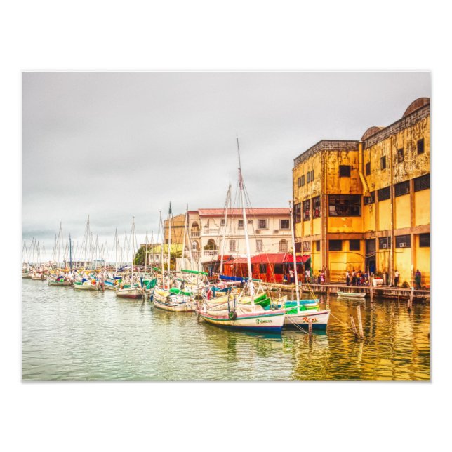 Bélize City Harbour Photo Art Print (Devant)