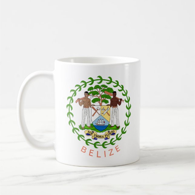 Bélize Manteau d'armoiries Café Mug (Gauche)