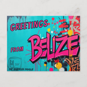 Belize style graffiti accueil Carte postale