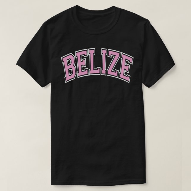 Belize Varsity Style Pink Tet Pullover  (Design devant)