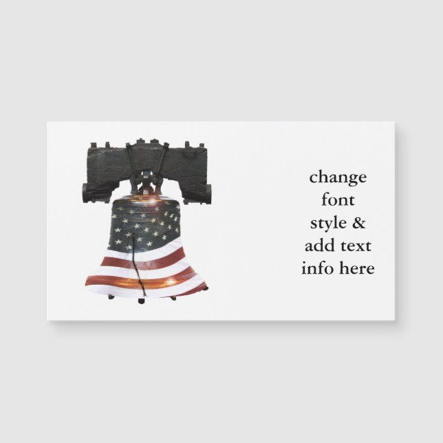 Bell Liberty avec drapeau américain (Devant)