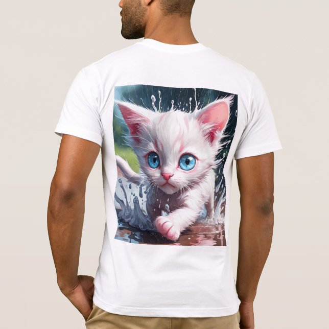 Bella Canvas Jersey Manches courtes T-shirt Kitten (Dos)