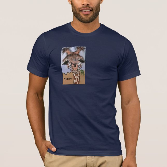 Bella Canvas, T-shirt homme Giraffe Whimsical Mari (Devant)