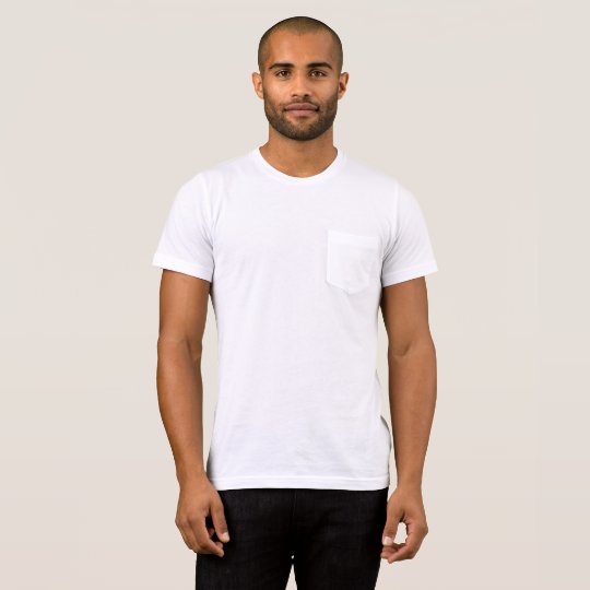 T-shirt avec poche de Bella+Canvas pour hommes, Blanc/Blanc