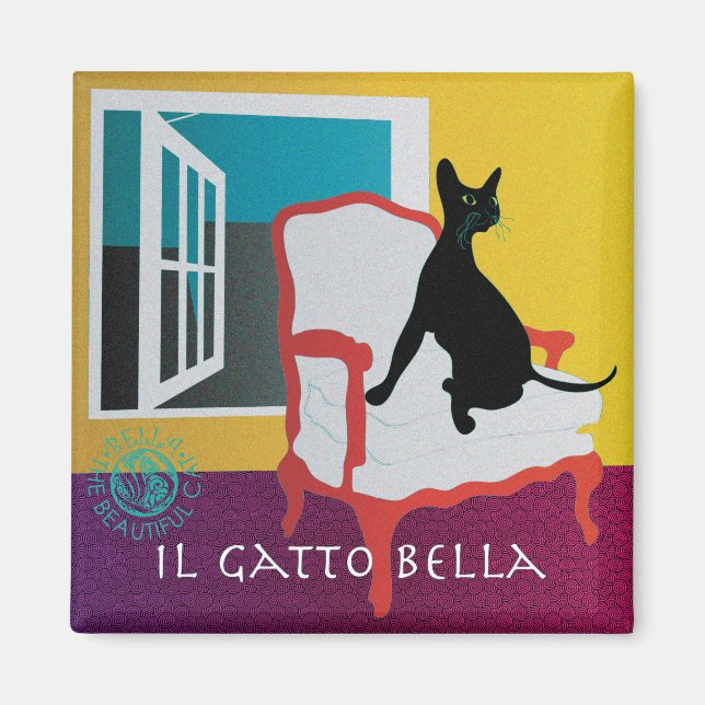 Bella : Le magnifique aimant Chat 01 (Devant)