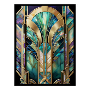 Belle affiche Art Déco Abalone.