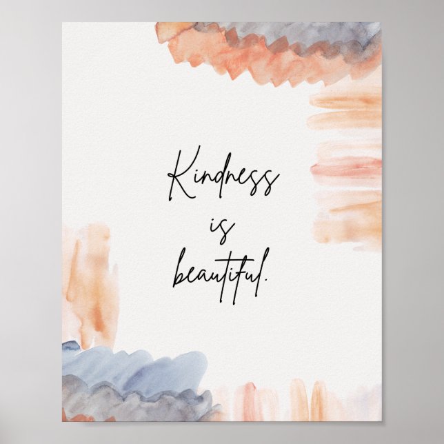 Belle affiche art mural inspirant à l'aquarelle (Devant)