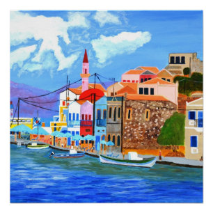 Belle affiche brillante de la Grèce