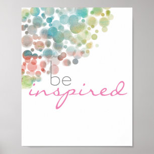 belle affiche de citation motivante être inspiré