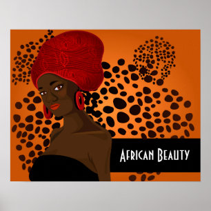 Belle affiche de femme africaine