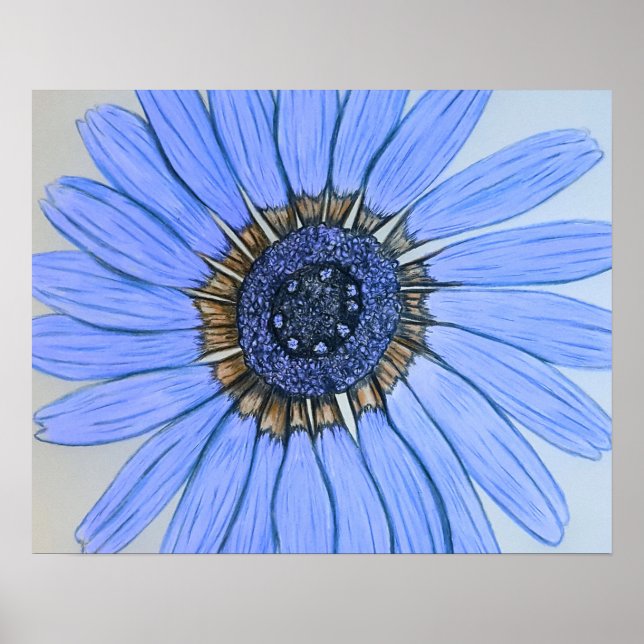 Belle affiche de fleurs dessinée à la main (Devant)