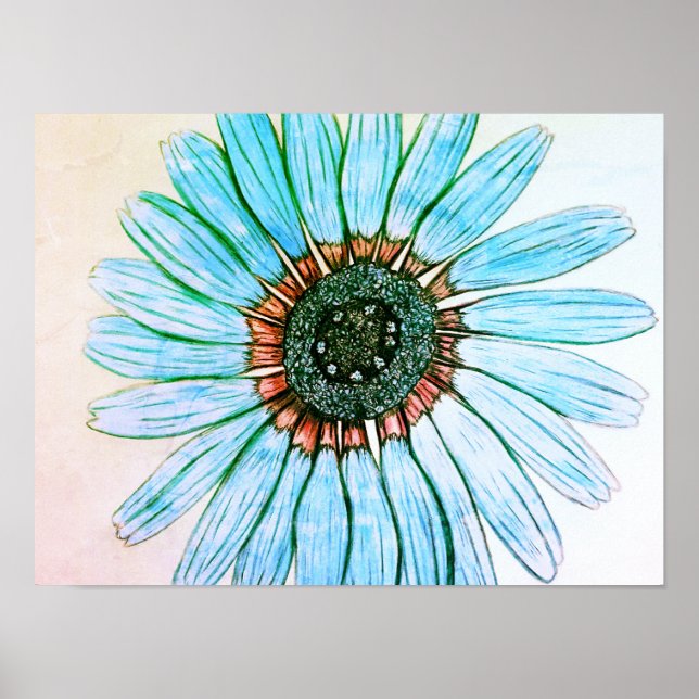 Belle affiche de fleurs dessinée à la main (Devant)